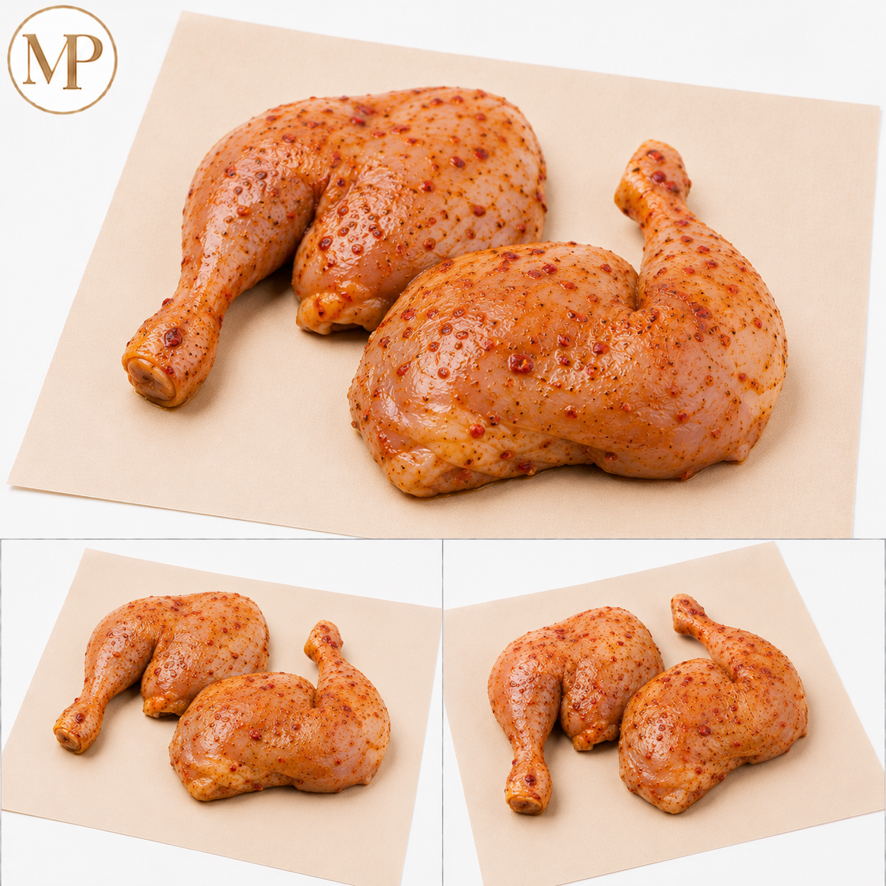 Chicken Leg Quarters Skinless & Spicy (1-lb)