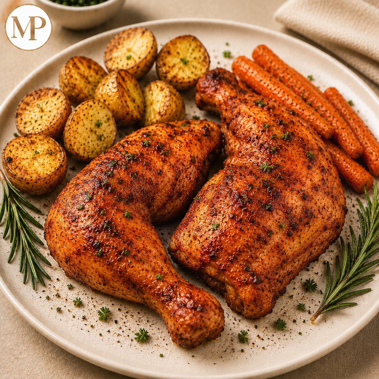 Chicken Leg Quarters Skinless & Spicy (1-lb)