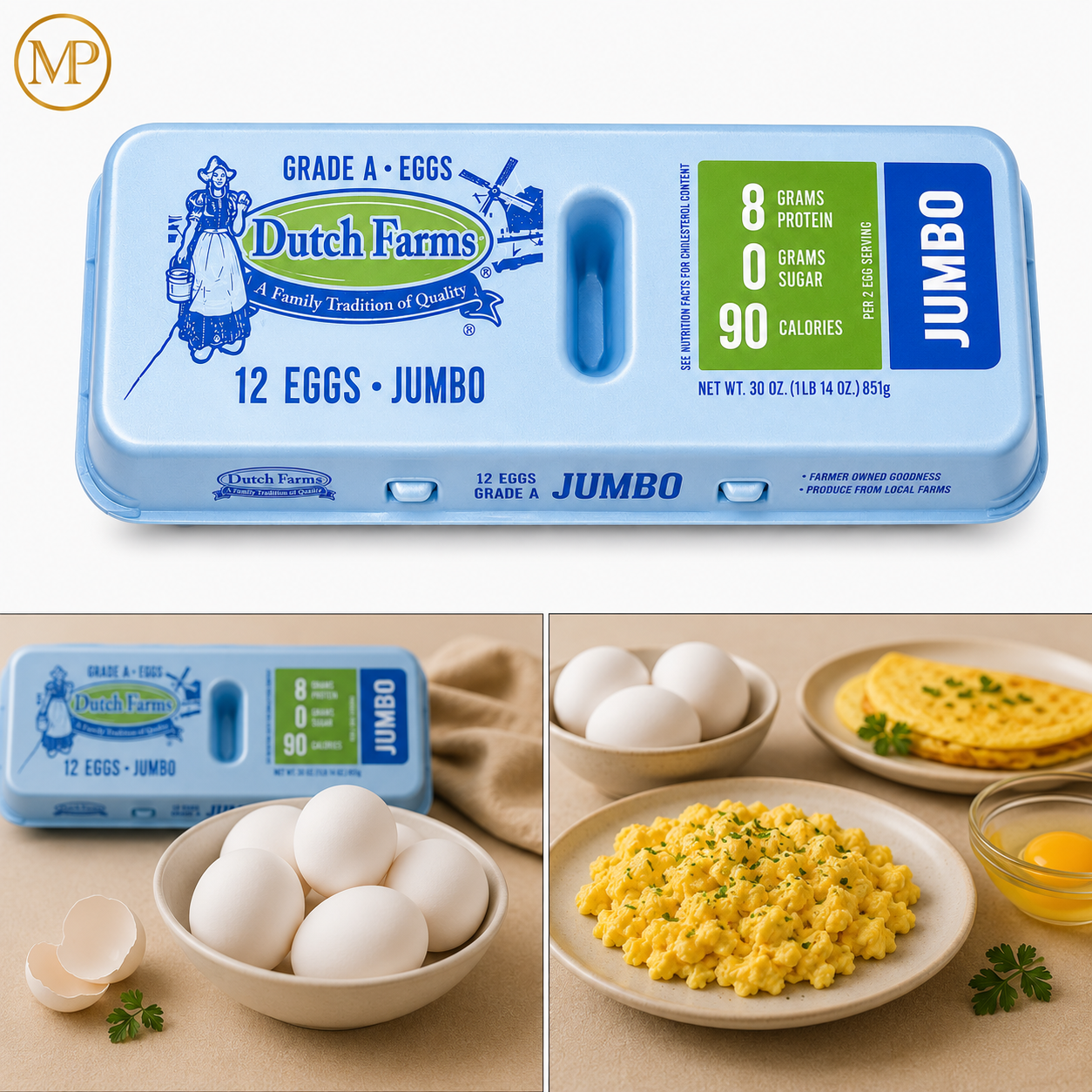 Dutch Farm Jumbo Eggs (12-ct)
