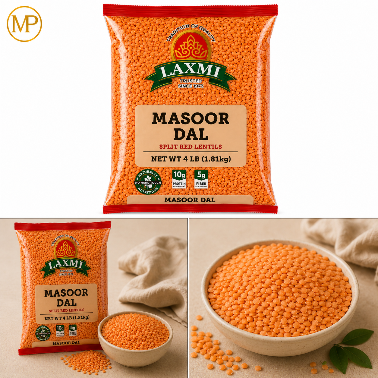 Laxmi Masoor Dal (4-lb)