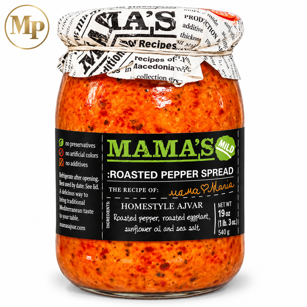 Mama's Roasted Pepper Spread Hot Or Mild (19 Oz)