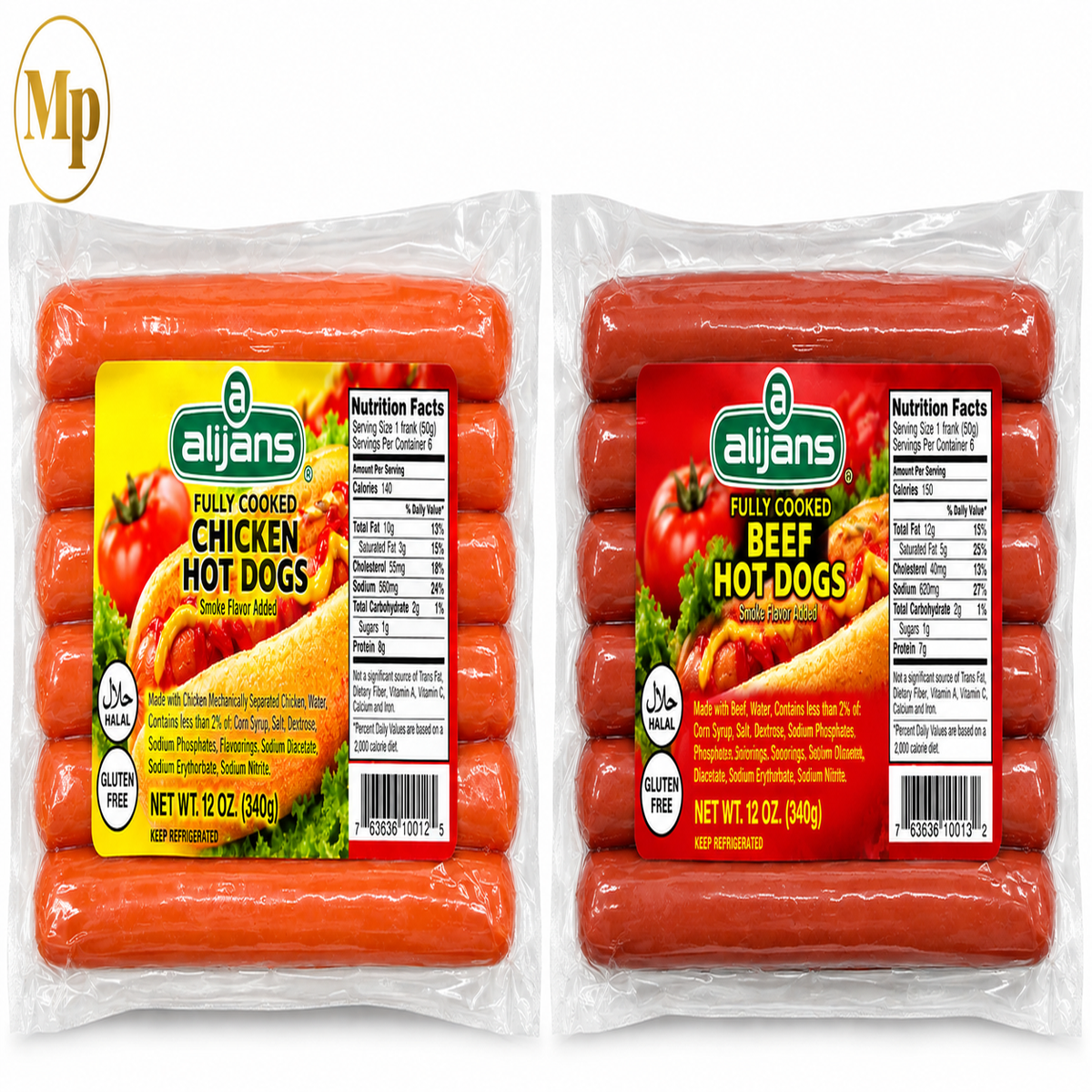 Alyans Chicken Or Beef Hotdog (12 OZ)