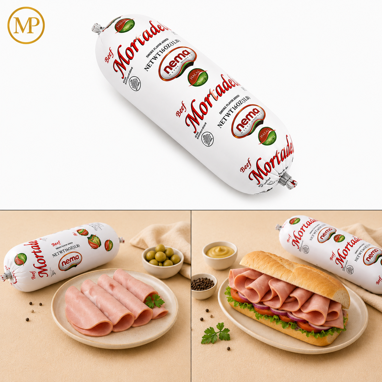 Nema Halal Beef Mortadella