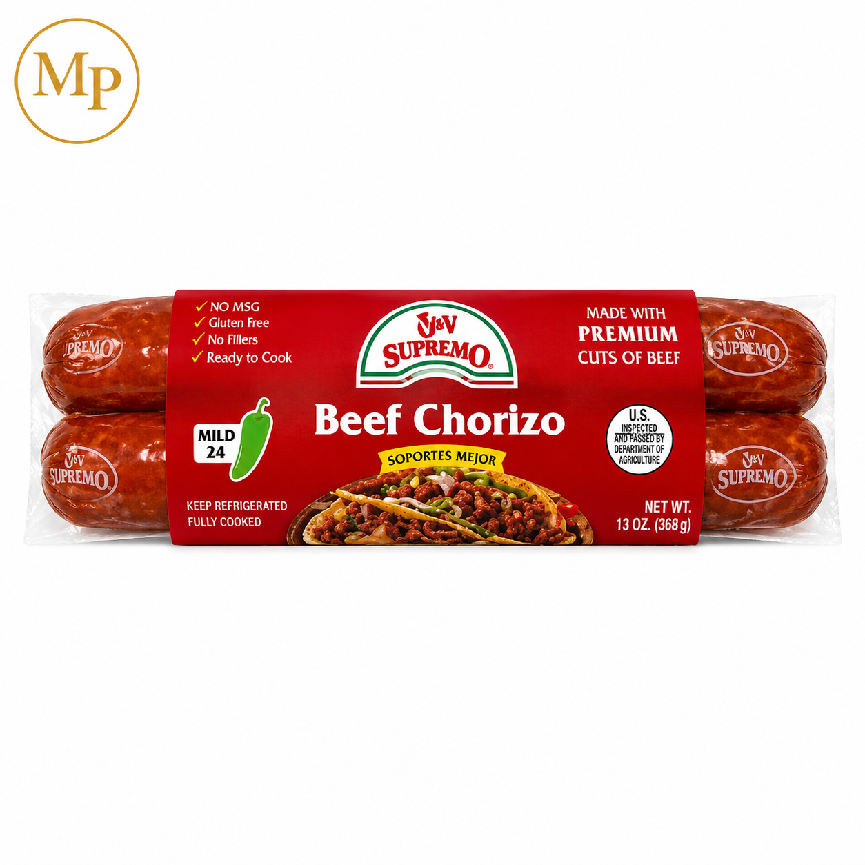 V & V Supremo Beef Chorizo (13 oz)