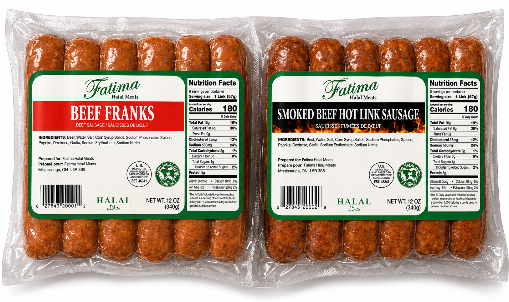 HALAL FATIMA-BEEF FRANKS/ SMOKED SAUSAGE